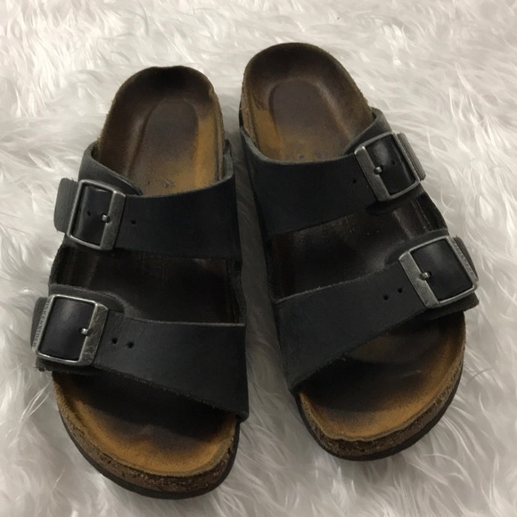 Birkenstock Shoes - Birkenstock Black Leather Sandals 36 or 6